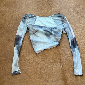 SHEIN Multicolor Long Sleeve Crop Top